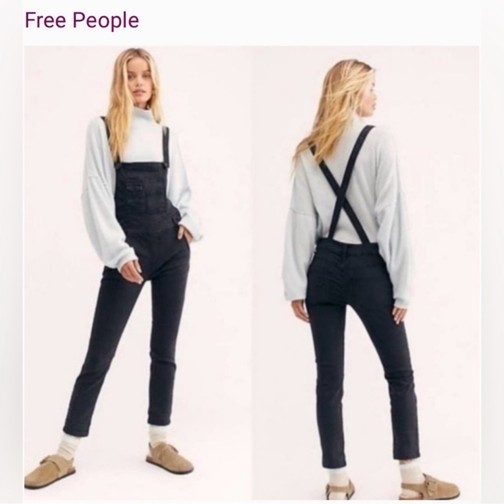 Free People Through the Woods Denim Jumpsuit 27